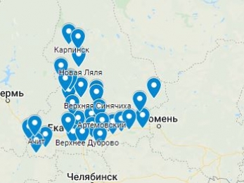 Литературная карта Свердловской области